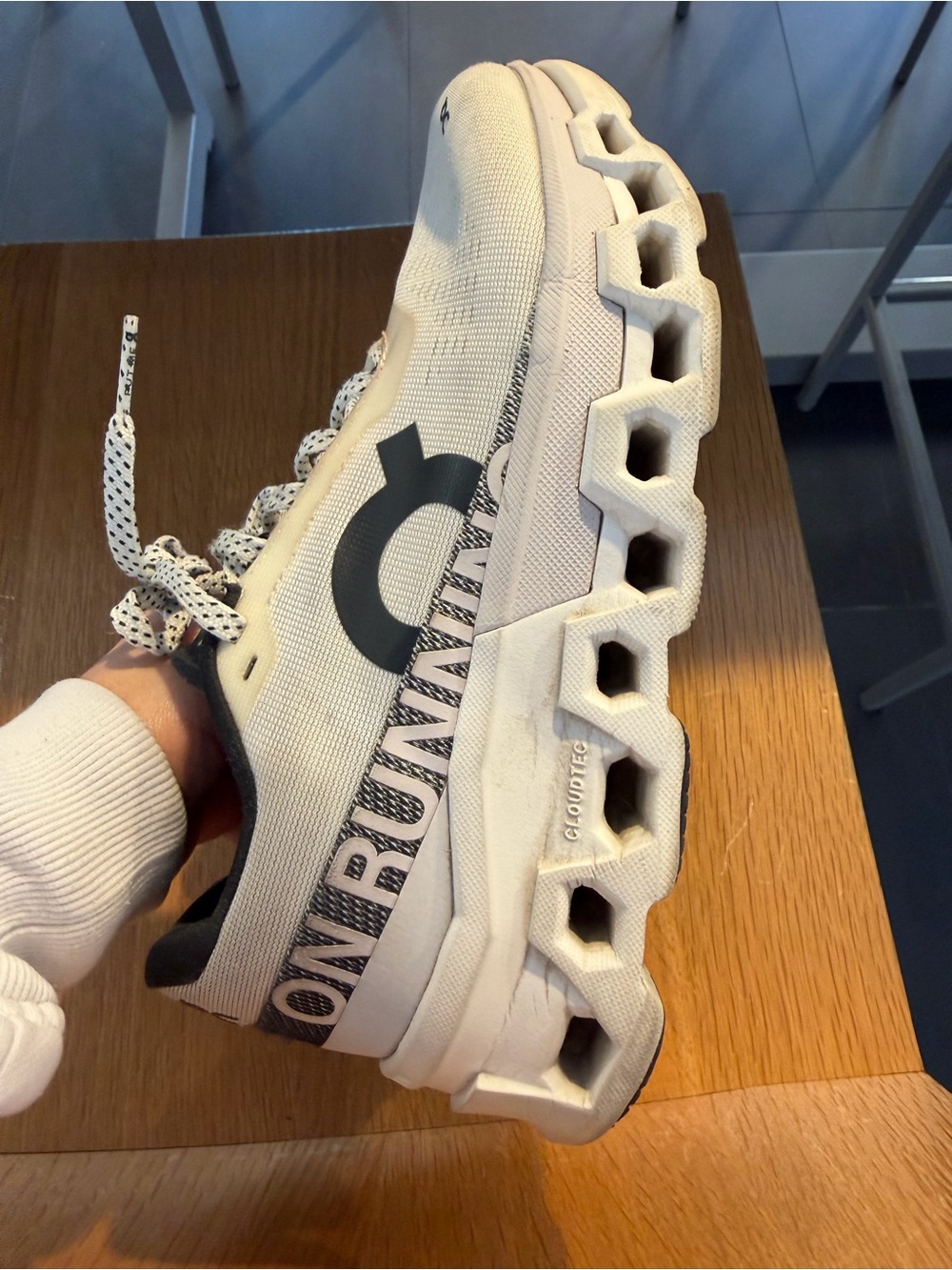 On Running Women's Cloudventure Athletic Shoe - White/Black